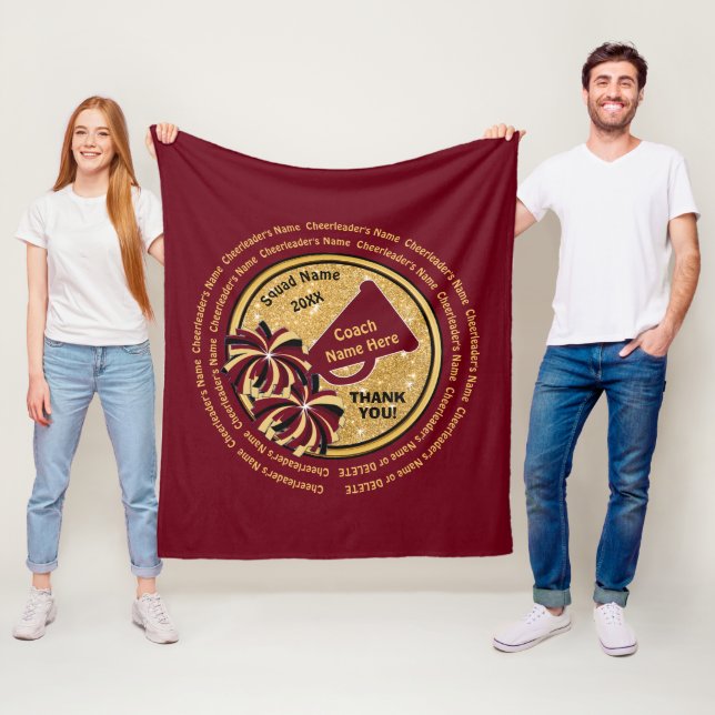 ALL Cheerleader's Names, Cheer Coach Gift Ideas Fleece Blanket (In Situ)