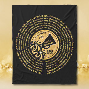 ALL Cheerleaders Names, Cheerleading Coach Gifts, Fleece Blanket