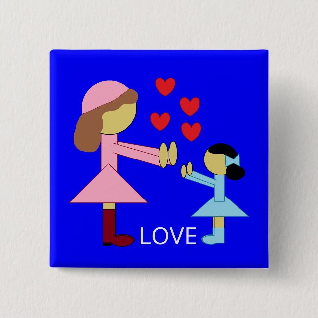 All Children Need Love: Blue Button (Front)