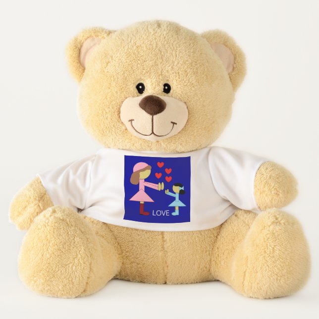 All Children Need Love - in Dark Blue:  Teddy Bear (Front)