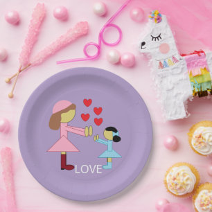 All Children Need Love: Lavender Paper Plates
