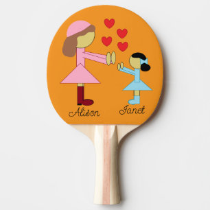 All Children Need Love:  Orange Ping Pong Paddle