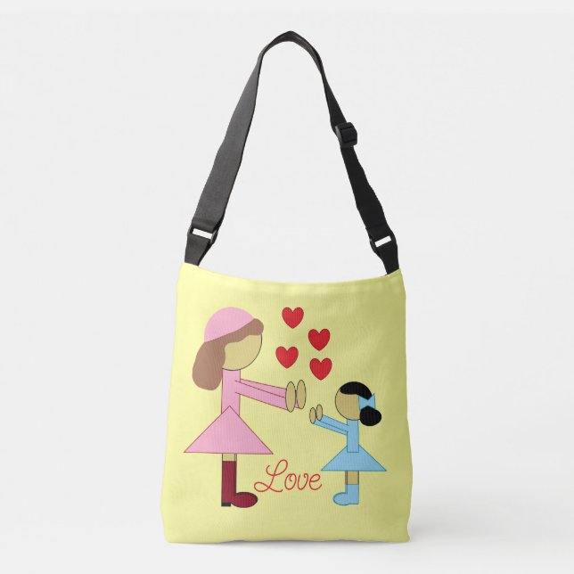 All Children Need Love: Yellow Crossbody Bag (Front)