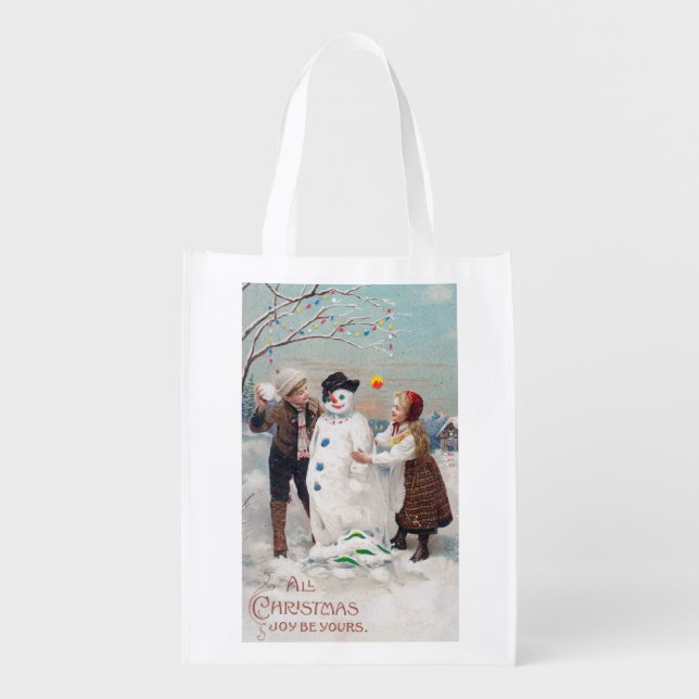 All Christmas Joy Be Yours Grocery Bag (Front)