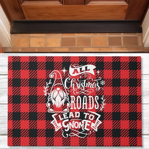 All Christmas Roads Lead To Gnome Doormat