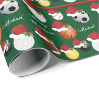 All Christmas Sport | Name Wrapping Paper