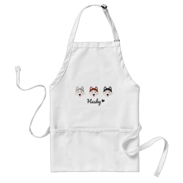 All Color Husky Love Adult Apron (Front)