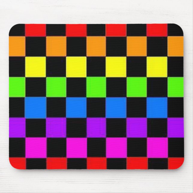 All Colors Checkered Mousepad (Front)