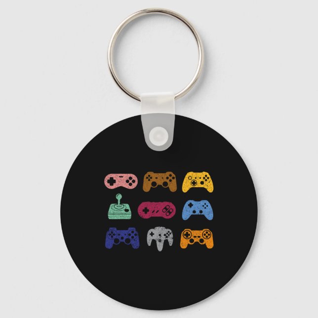 All Control Video Game Controller Console Gaming R Keychain (Front)