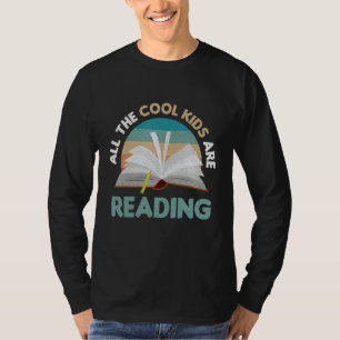 All Cool Kids Are Reading Funny Reader Bookworm Bo T-Shirt