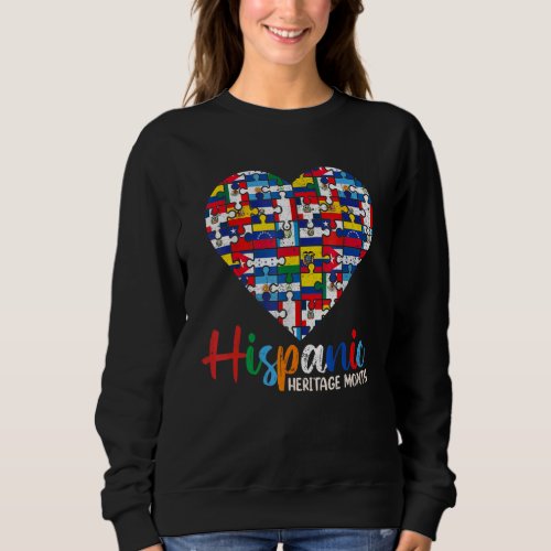 All Countries Hands Heart Vintage Hispanic Heritag Sweatshirt