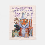 All Creatures Great and Small Cats! Fleece Blanket