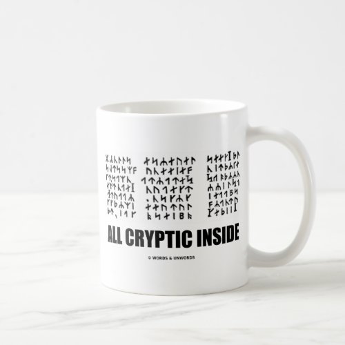 All Cryptic Inside Jules Verne Runic Cryptogram Coffee Mug