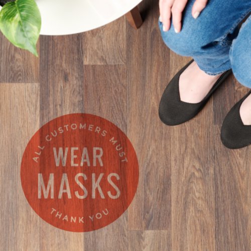 ALL CUSTOMERS MUST WEAR MASKS THANK YOU  FLOOR DECALS
