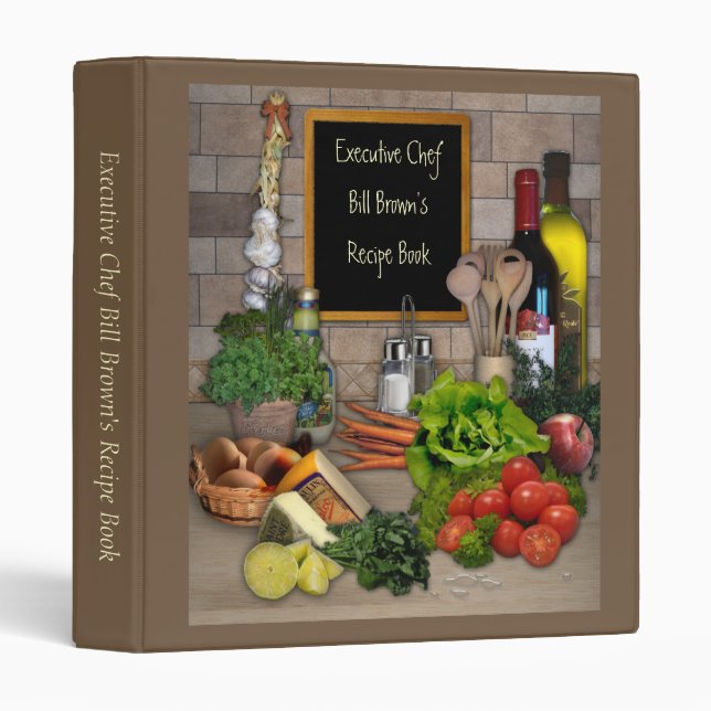 All customizable Kitchen Binder (Front/Spine)