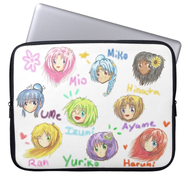 All Cute Chibi Muses Laptop Sleeve (Front)