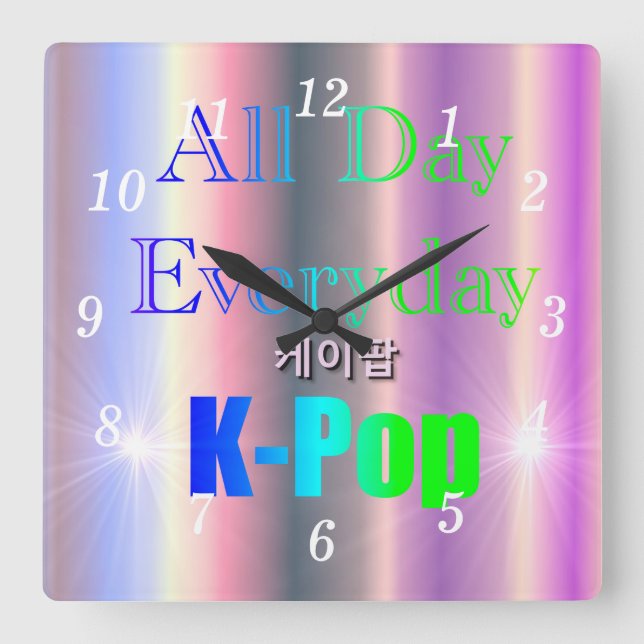 All Day Everyday K-Pop Wall Clock (Front)