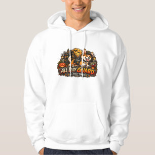 All Day Guard All Night Terror Corgi Halloween Sec Hoodie