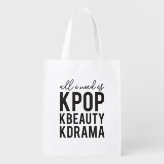 All Day Kpop KBeauty Kdrama Grocery Bag Reusable