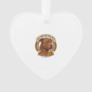 All Dogs Are Cool But Pitbulls Rule Dog Chain Bone Ornament