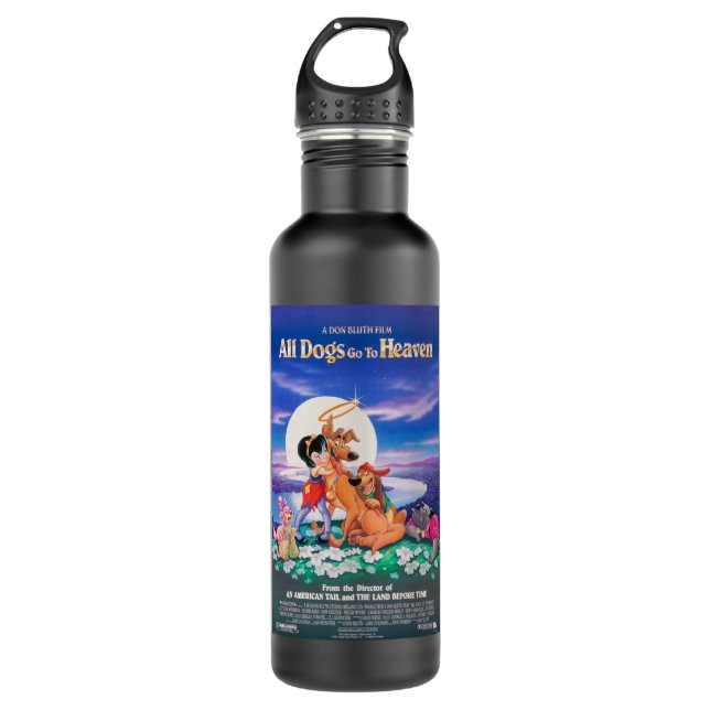 All Dogs go to Heaven Classic T Shirt Stainless Steel Water Bottle (Front)