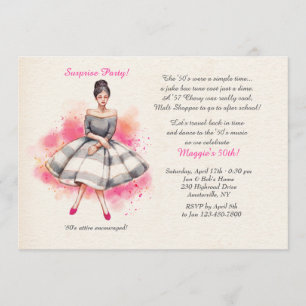 All Dressed Up Pink Invitation
