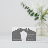 All Dressed Up Wedding Bachelor Party Masculine Business Card (Standing Front)