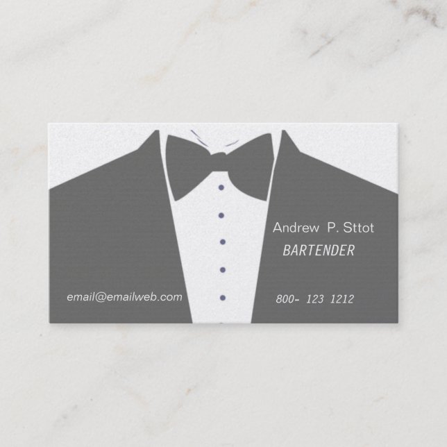 All Dressed Up Wedding Bachelor Party Masculine Business Card (Front)
