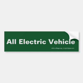 All Electric Vehicle - bumper sticker