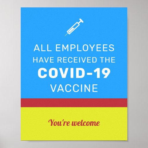 All Employees Have Been Vaccinated COVID_19  Poster