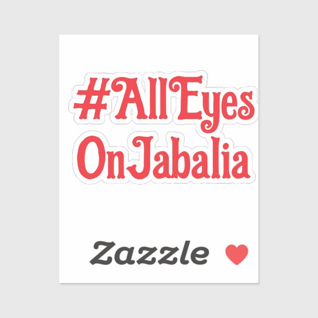 All Eyes On Jabalia Vinyl Decal (Sheet)