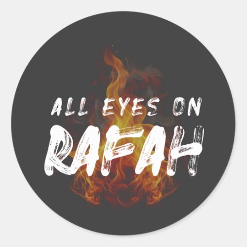 ALL EYES ON RAFAH CLASSIC ROUND STICKER