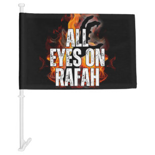 ALL EYES ON RAFAH - Rafah Gaza Palestine massacre Car Flag