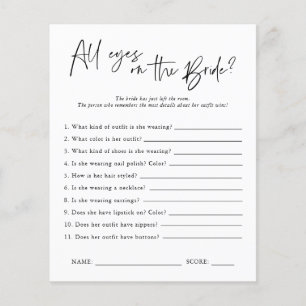 All Eyes on the Bride   Bridal Shower Game