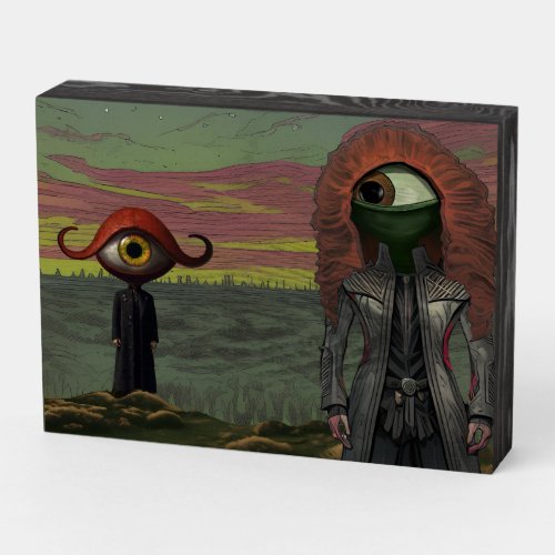 All Eyes on You wooden box sign