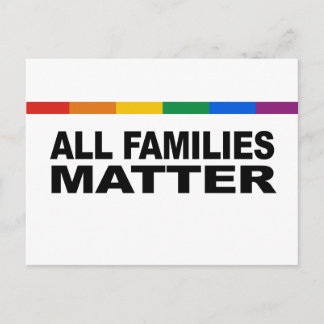 All families matter postcard
