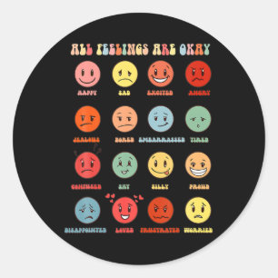 All Feeling Are Okay Mental Health Problems Classic Round Sticker
