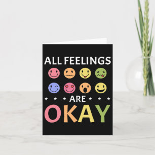 All Feelings Are Okay Mental Health Counselor Card