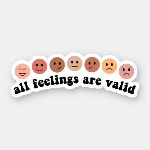 All Feelings Are Valid Kids Therapist Sticker