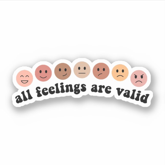All Feelings Are Valid, Kids Therapist Sticker (Front)
