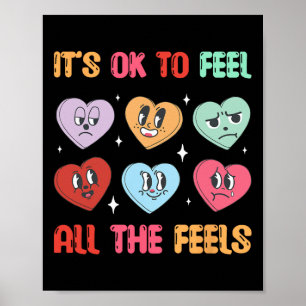 All Feels Counselor School Heart Valentine Mentals Poster