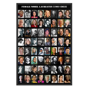 All Female Nobel Laureates from 1901-2023 Poster
