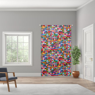 All Flags Curtains, Stylish Flags Design Curtains