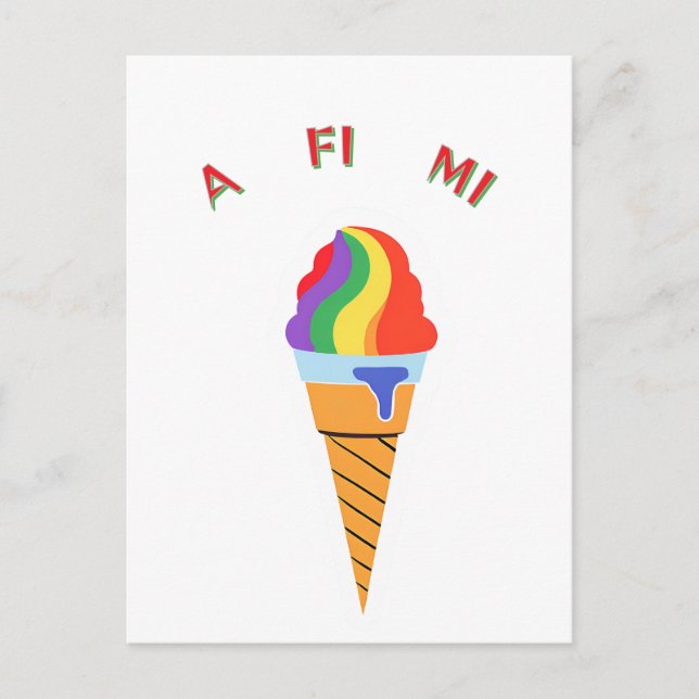 All for me ice cream cone   postcard (Front)