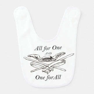 All for One and One for All - The Three Musketeers Baby Bib