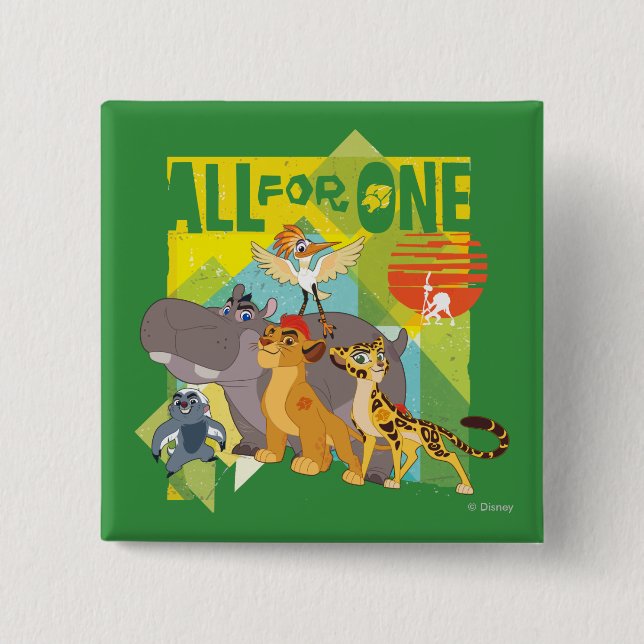 All For One Lion Guard Graphic Button (Front)