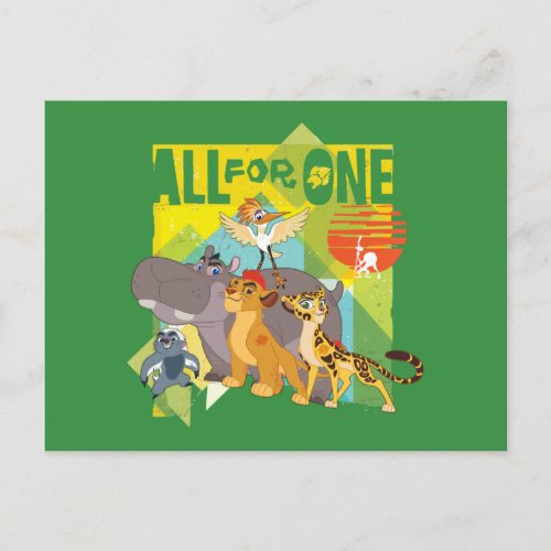 All For One Lion Guard Graphic Postcard
