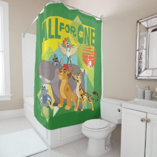 All For One Lion Guard Graphic Shower Curtain