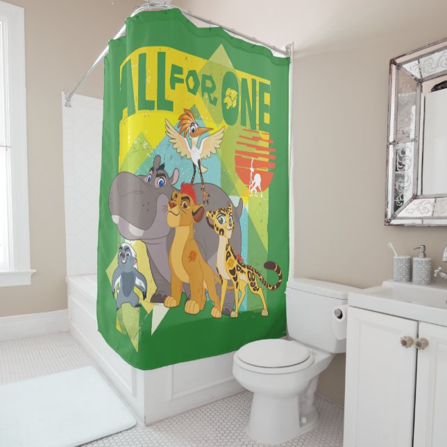 All For One Lion Guard Graphic Shower Curtain (In Situ)
