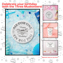 All for One One for All Musketeer Happy Birthday